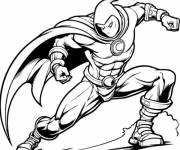 Coloriage Moon Knight en motion