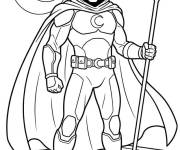 Coloriage Moon Knight en noir et blanc