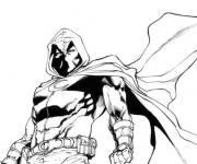 Coloriage Moon Knight en pose h&eacute;ro&iuml;que
