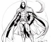Coloriage Moon Knight en profil de comics