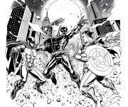 Coloriage Moon Knight et les super-h&eacute;ros de Marvel