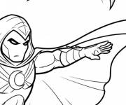 Coloriage Moon Knight lance son arme