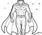 Coloriage Moon Knight marche dans l'espace