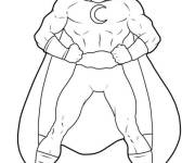 Coloriage et dessins gratuit Moon Knight muscl&eacute; en silhouette à imprimer