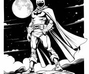Coloriage Moon Knight pendant la nuit dans le desert