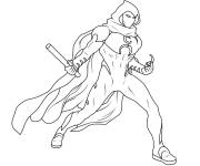 Coloriage Moon Knight protagoniste de la s&eacute;rie