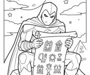 Coloriage Moon Knight re&ccedil;oit une lettre