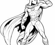 Coloriage Moon Knight regarde &agrave; l'horizon