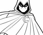 Coloriage Moon Knight se cache derri&egrave;re son cape