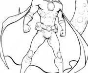 Coloriage Moon Knight sur la lune