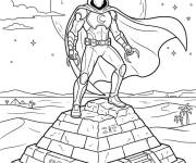 Coloriage Moon Knight sur le pyramide