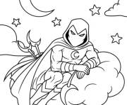 Coloriage Moon Knight sur les nuages