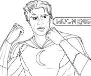 Coloriage Oscar Isaac le Moon Knight