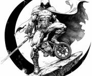 Coloriage Wallpaper Moon Knight pour adulte
