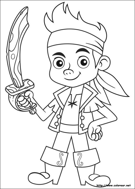 Coloriage Jack Le Pirate Simple à Colorier