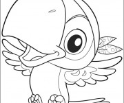 Coloriage Le Perroquet de Pirate