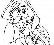 Coloriage Pirate en noir et blanc