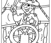 Coloriage et dessins gratuit Pirate souriant à imprimer