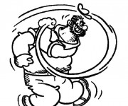 Coloriage Brutus L'ennemi de Popeye
