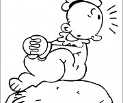 Coloriage et dessins gratuit La Bébé De Popeye à imprimer