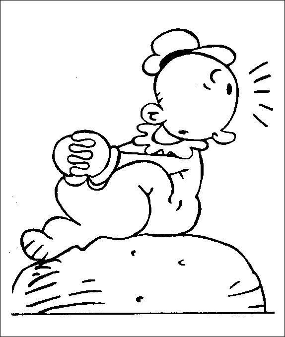 Coloriage et dessins gratuits La Bébé De Popeye à imprimer