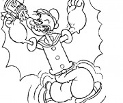 Coloriage et dessins gratuit Popeye en couleur à imprimer