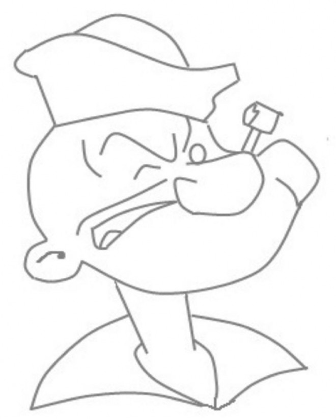 Coloriage et dessins gratuits Popeye facile à imprimer