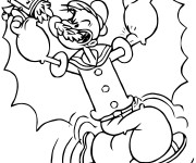 Coloriage Popeye herculéen