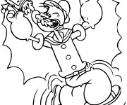 Coloriage Popeye hercul&eacute;en