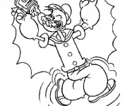 Coloriage Popeye muscl&eacute;