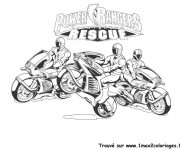 Coloriage Les Motos Power Rangers