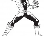 Coloriage Power Rangers avec &Eacute;p&eacute;e