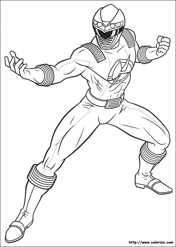 Coloriage Power Rangers en Ligne dessin gratuit à imprimer