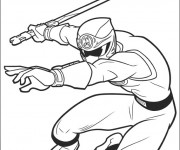 Coloriage et dessins gratuit Power Rangers et Armes à imprimer