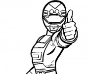 Coloriage Power Rangers Jaune