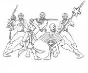 Coloriage Power Rangers Stylis&eacute;