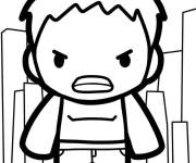 Coloriage Figurine Red Hulk