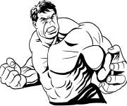 Coloriage Gros plan dynamique de Red Hulk