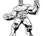 Coloriage Hulk rouge g&eacute;ant