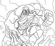 Coloriage Hulk rouge se bat