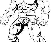 Coloriage Imagier de Red Hulk