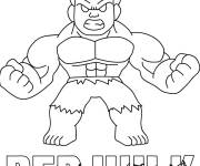 Coloriage Lego Red Hulk pour enfants