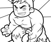 Coloriage Mignon Red Hulk style dessin anime