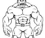 Coloriage Pose de Red Hulk en col&egrave;re