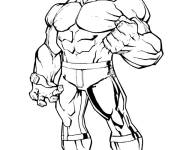 Coloriage Profil de Red Hulk tout confiant