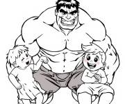 Coloriage Red Hulk avec les enfants