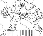 Coloriage Red Hulk dans le film Captain America 4