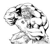 Coloriage Red Hulk de comics