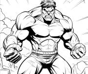 Coloriage Red Hulk de comics imprimable