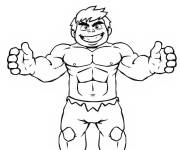 Coloriage Red Hulk debout